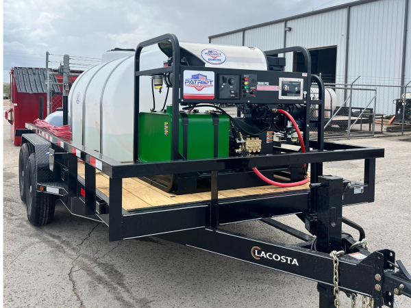 Trailer-mounted pressure washer